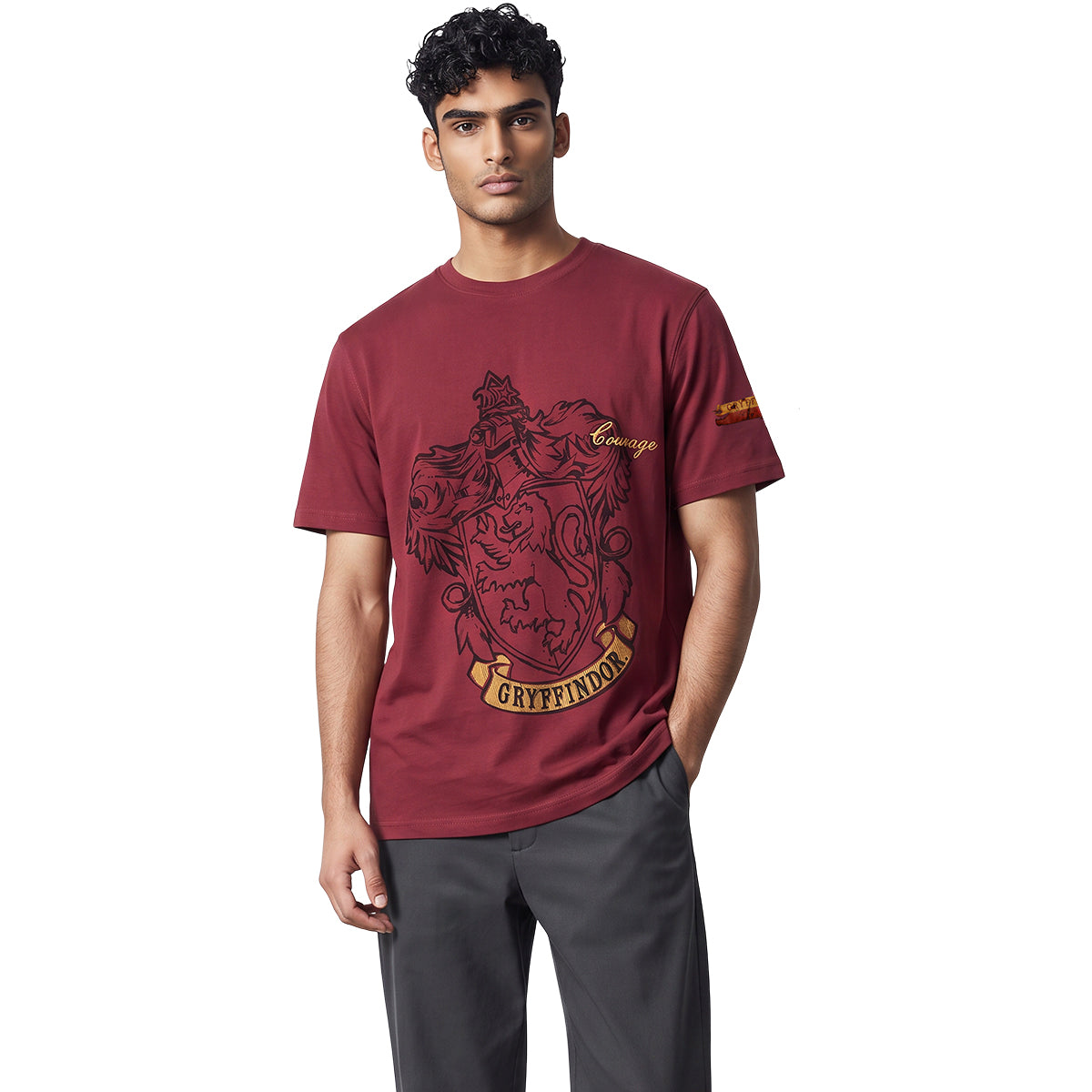 HARRY POTTER - GRYFFINDOR EMBLEM - T-Shirt Deep Maroon
