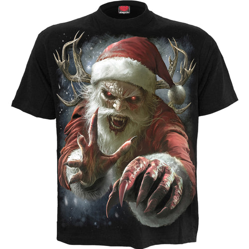 NAUGHTY OR NICE SANTA - T-Shirt Black