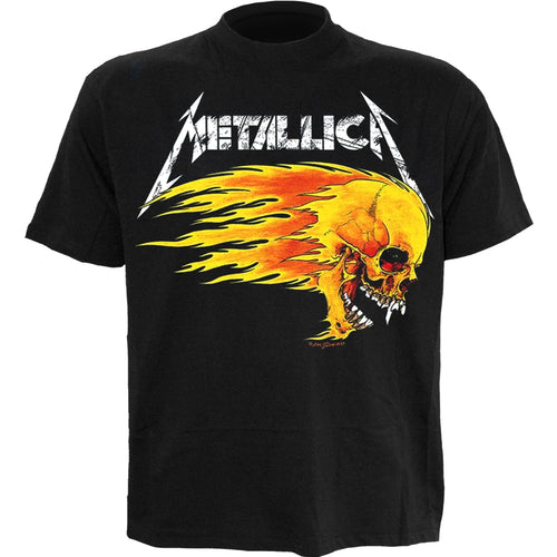METALLICA - FLAMING SKULL TOUR 94 - T-SHIRT - T-Shirt Black
