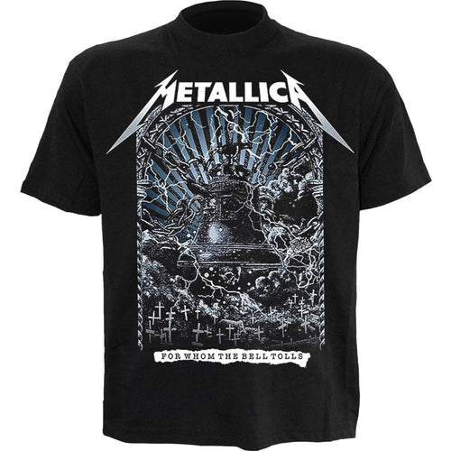 METALLICA - FOR WHOM THE BELLS TOLL - T-SHIRT - Front Print T-Shirt Black