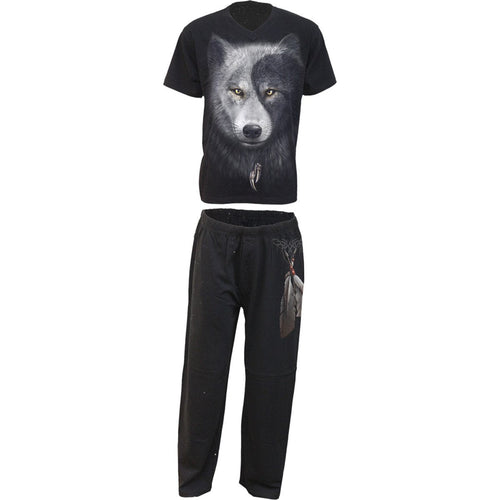 WOLF CHI - 4pc Mens Gothic Pyjama Set