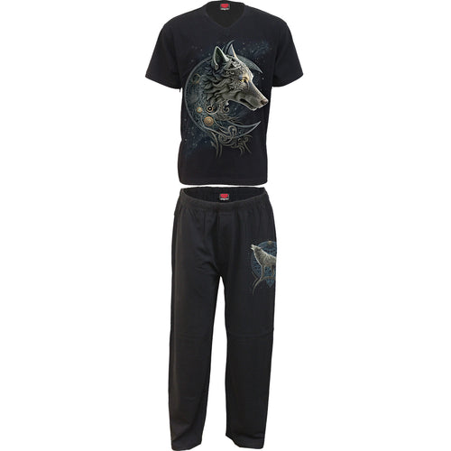 CELTIC WOLF - 4pc Mens Gothic Pyjama Set