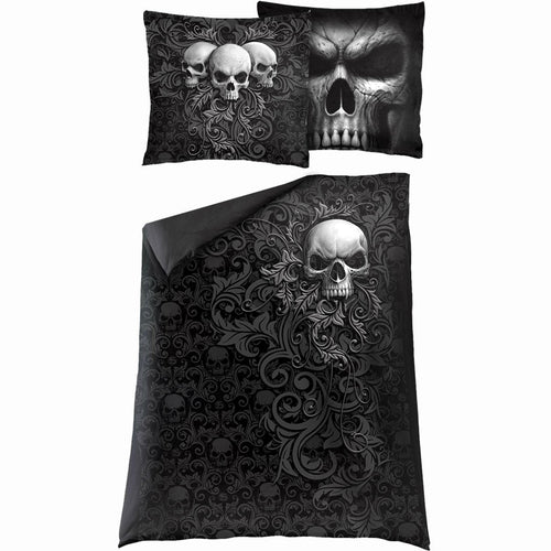 SKULL SCROLL - Single Duvet Cover + UK And EU Pillow case