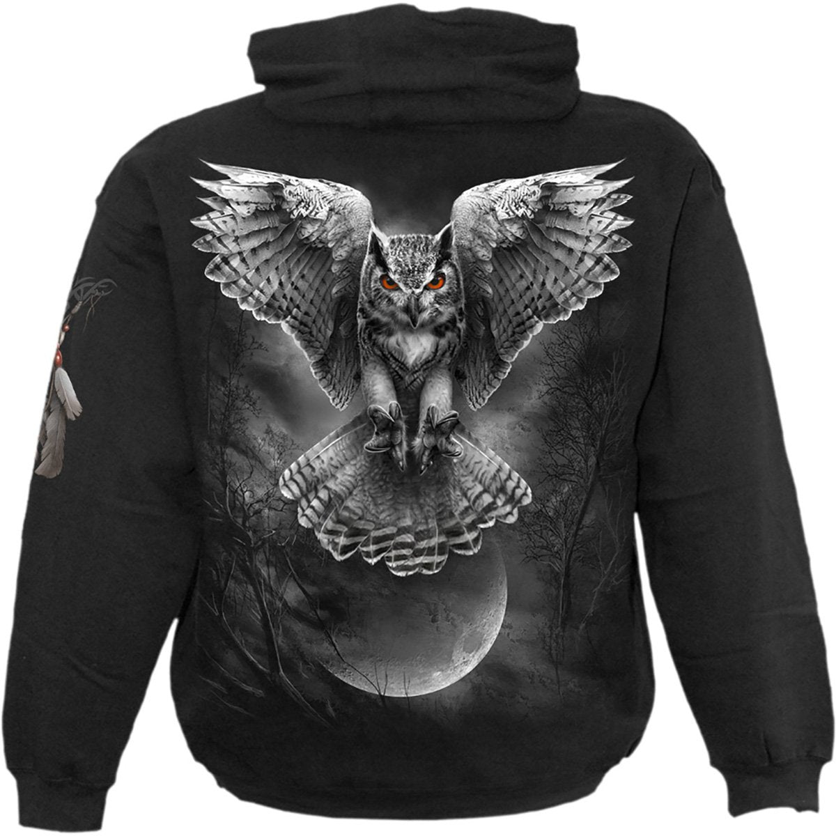 WINGS OF WISDOM - Hoody Black - Spiral USA