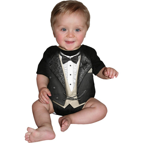 TUXED - Baby Sleepsuit Black