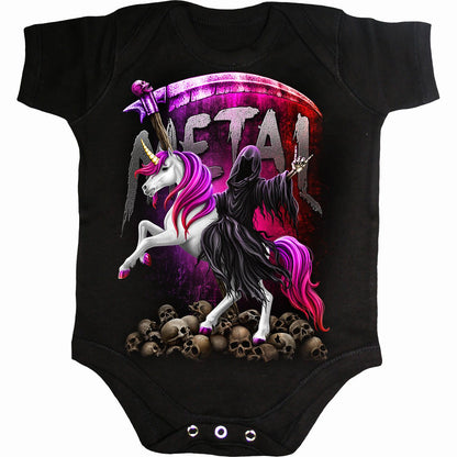 METALLICORN - Baby Sleepsuit Black