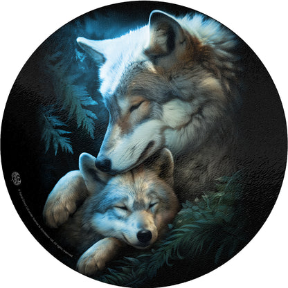 MOTHER'S LOVE - Glass Chopping Board (Circular)