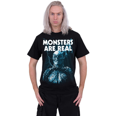 MONSTERS ARE REAL - Front Print T-Shirt Black