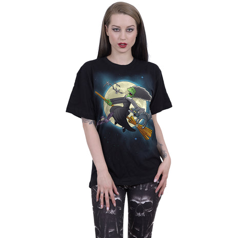 THE SIMPSONS - MARGE WITCH - Front Print T-Shirt Black