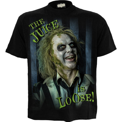 BEETLEJUICE 2 - JUICE IS LOOSE - Front Print T-Shirt Black