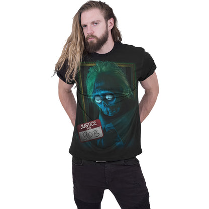 BEETLEJUICE 2 - JUSTICE FOR BOB - Front Print T-Shirt Black