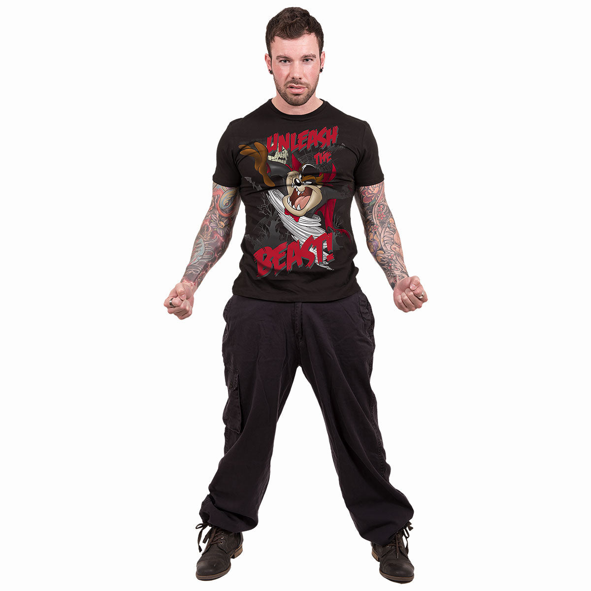 TAZ - UNLEASH THE BEAST - Front Print T-Shirt Black