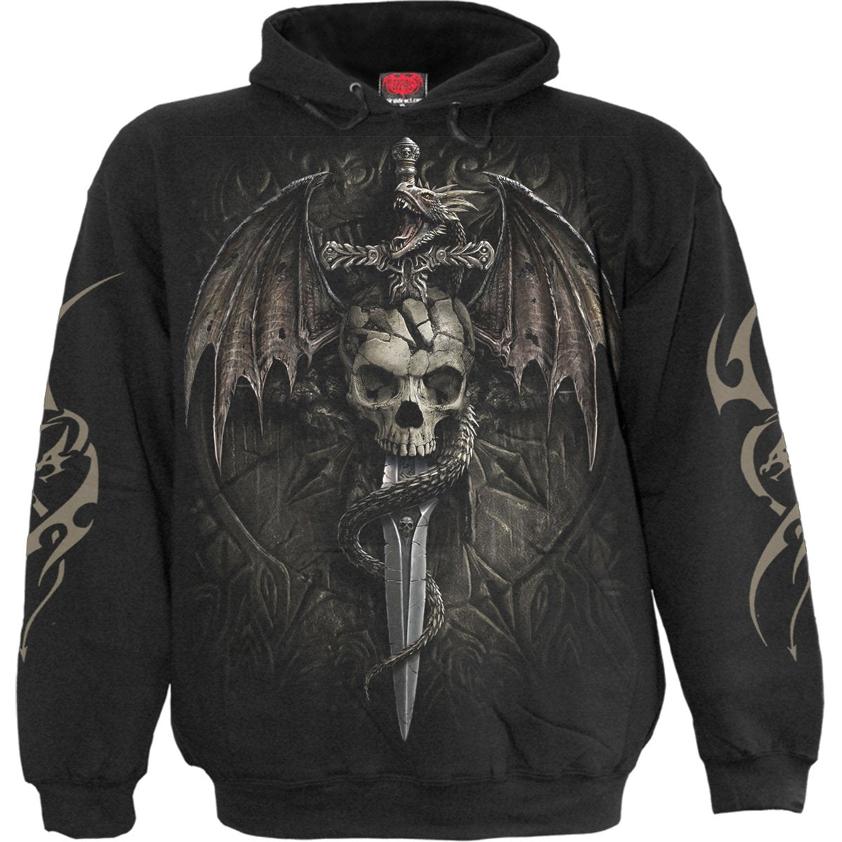 DRACO SKULL - Hoody Black - Spiral USA