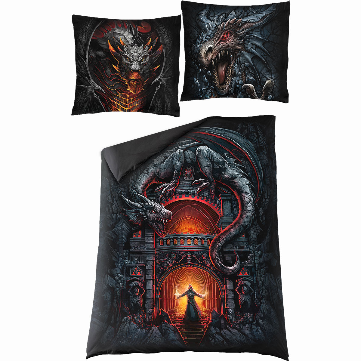 DRACONIS - Single Duvet Cover + UK And EU Pillow case