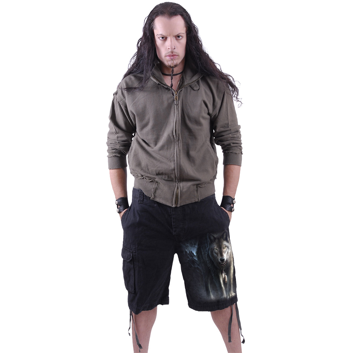 FROM DARKNESS - Vintage Cargo Shorts Black