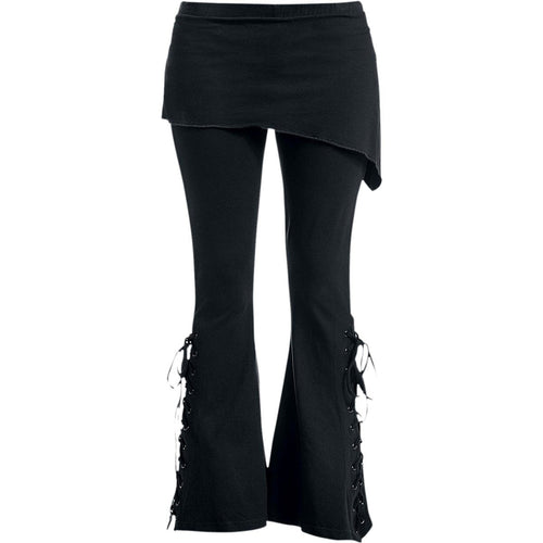 URBAN FASHION - 2in1 Boot-Cut Leggings with Micro Slant Skirt