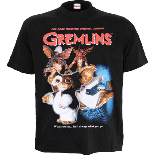 GREMLINS - HOMEAGE STYLE - Front Print T-Shirt Black