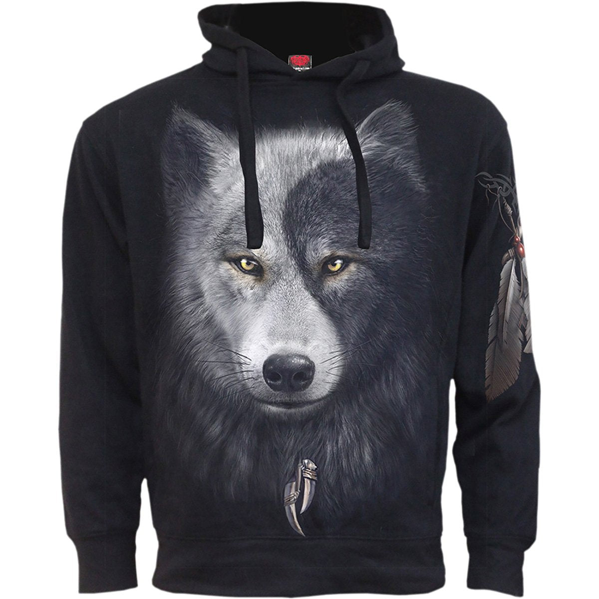 WOLF CHI - Side Pocket Hoody Black - Spiral USA