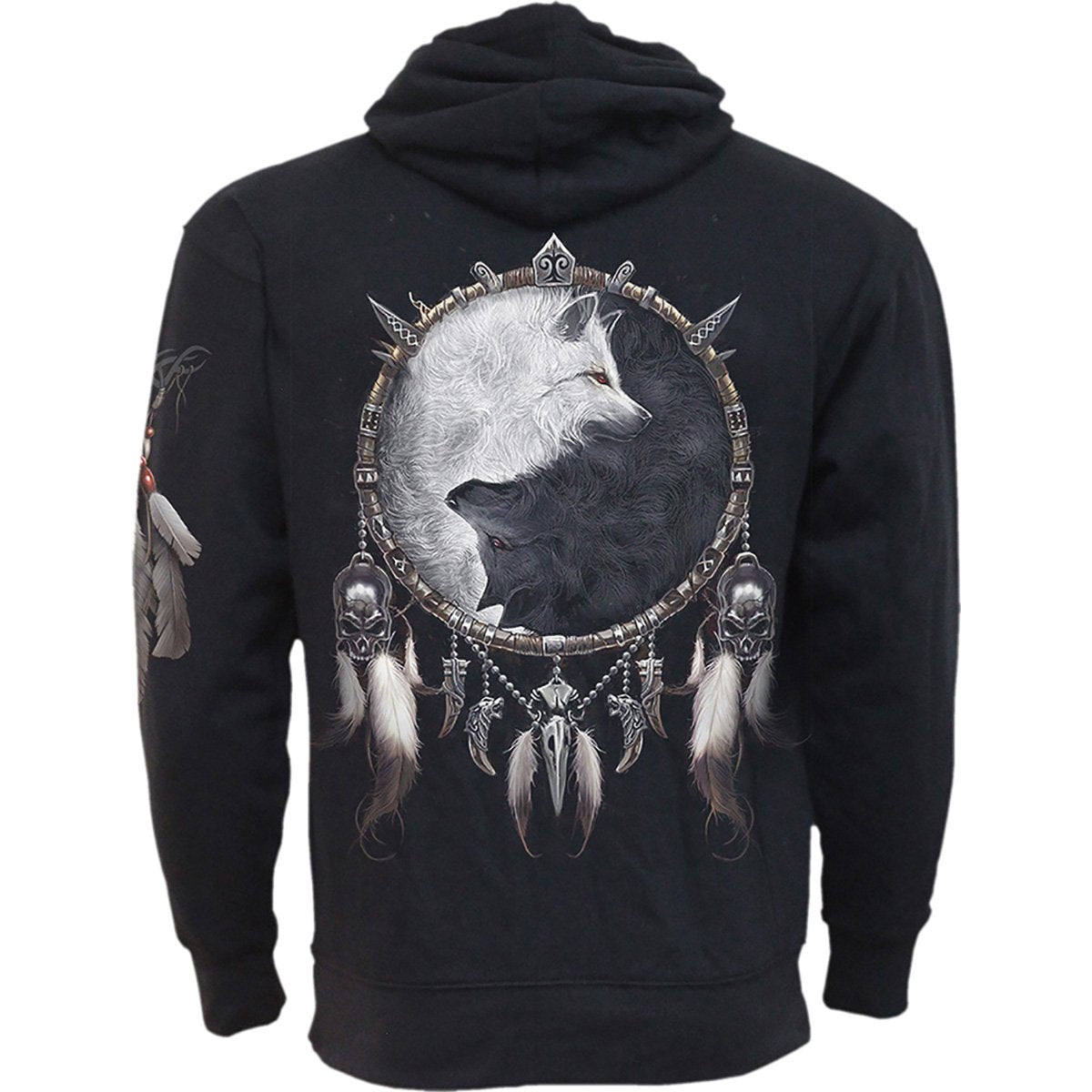 WOLF CHI - Side Pocket Hoody Black - Spiral USA