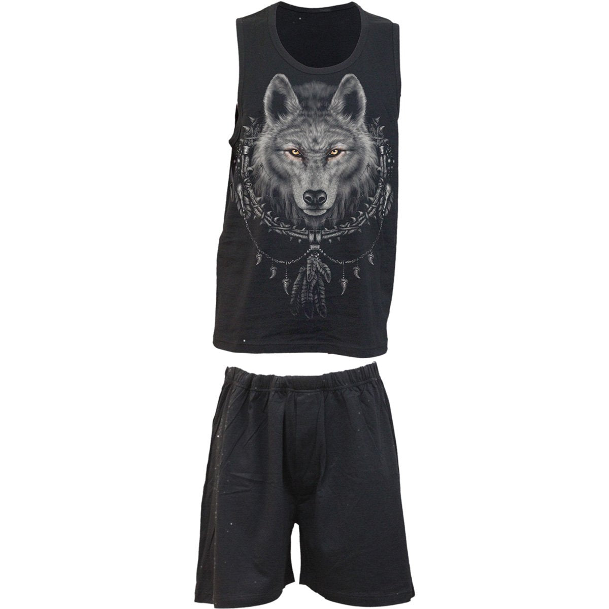 WOLF CHI - 4pc Mens Gothic Pyjama Set - Spiral USA