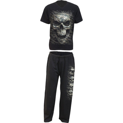 CAMO-SKULL - 4pc Mens Gothic Pyjama Set - Spiral USA