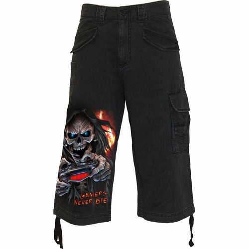 RESPAWN - Vintage Cargo Shorts 3/4 Long Black