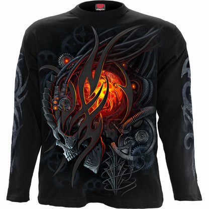 STEAMPUNK SKULL - Longsleeve T-Shirt Black