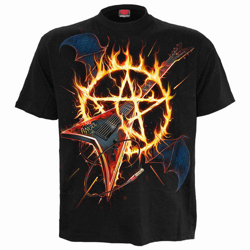 HOT METAL - Front Print T-Shirt Black