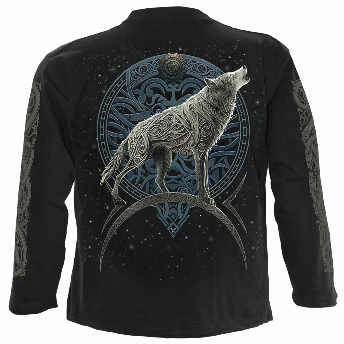 CELTIC WOLF - Longsleeve T-Shirt Black