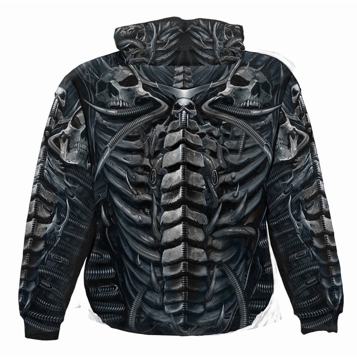 SKULL ARMOUR - Allover Hoody Black - Spiral USA