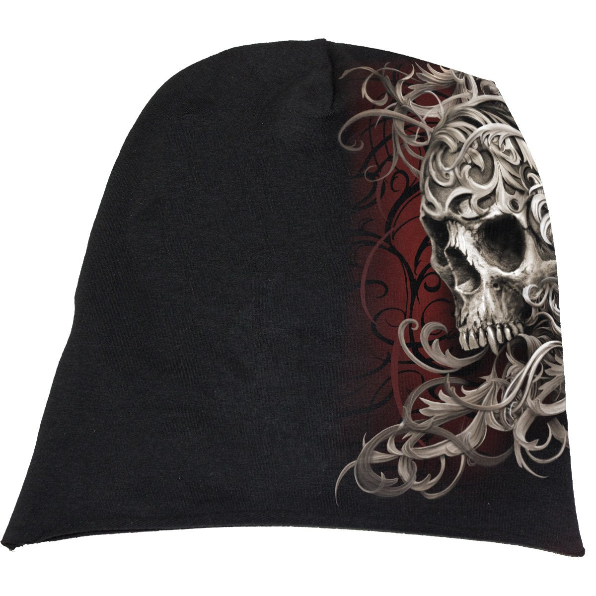 SKULL SHOULDER WRAP - Light Cotton Beanies Black